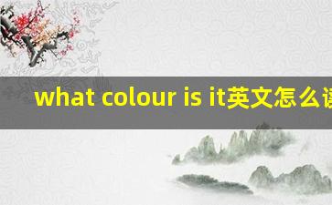 what colour is it英文怎么读